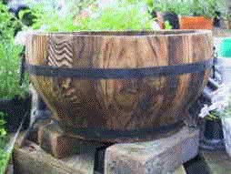 木製樽鉢